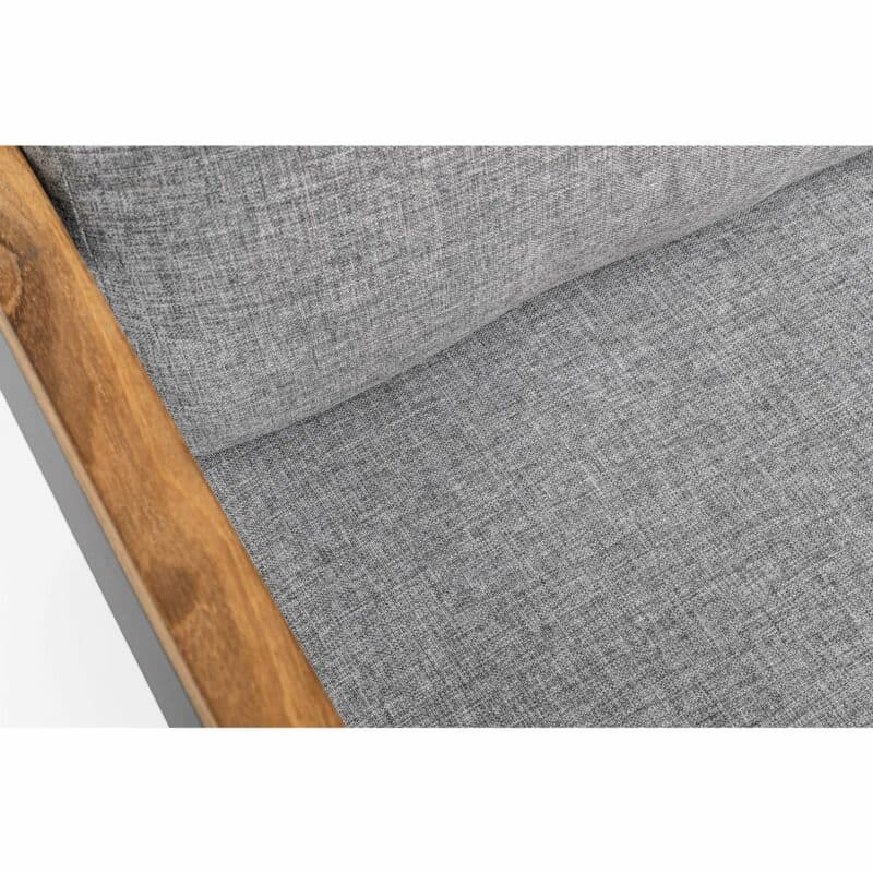 Kettler "Ocean Skid Modular"/"Ocean Skid City Line" Serien, Polster hellgrau meliert, Armlehne Teak