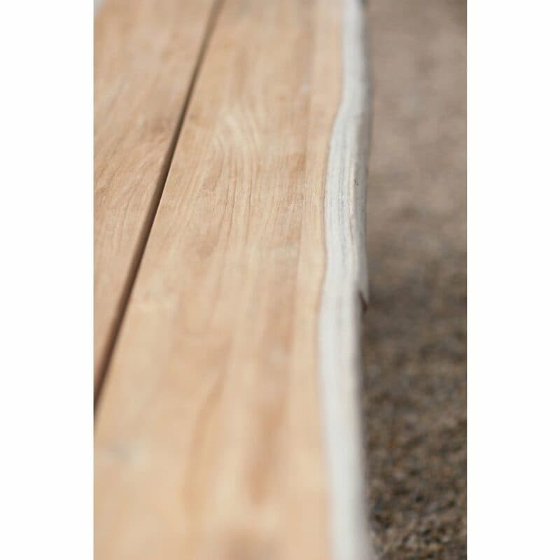 Niehoff "Solid" Gartentisch und -bank, Teakholz mit Baumkante
