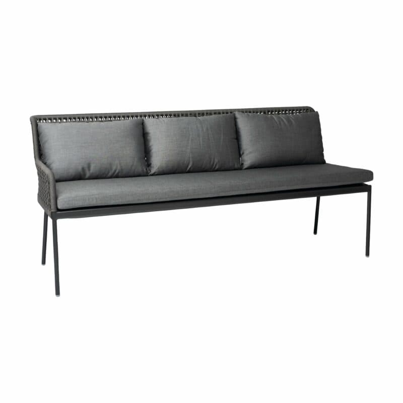 Stern "Greta" Diningecke rechts, Alu anthrazit, Rope platin