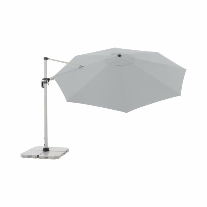 Doppler "Active" Ampelschirm Ø 370 cm, Aluminium, Bezug Hellgrau