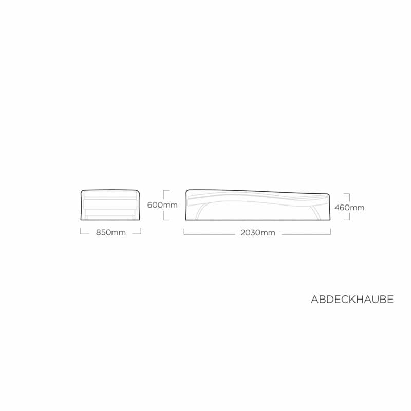 Kettler Schutzhülle für Gartenliege, 203x85 cm