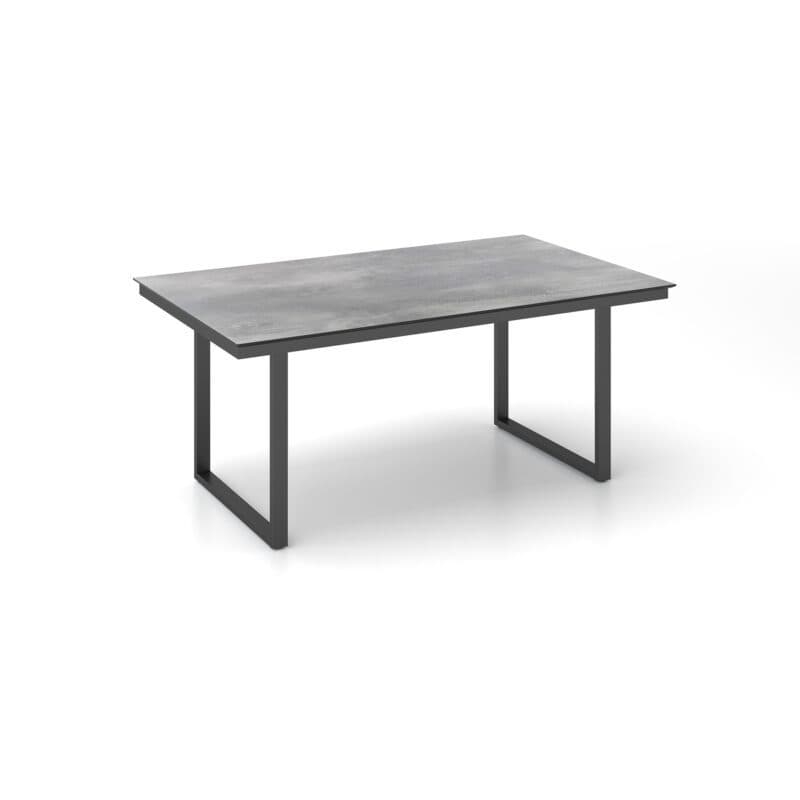 Kettler "Skate" Gartentisch Casual Dining, Gestell Aluminium anthrazit, Tischplatte HPL silber-grau, 160x95 cm, Höhe ca. 68 cm