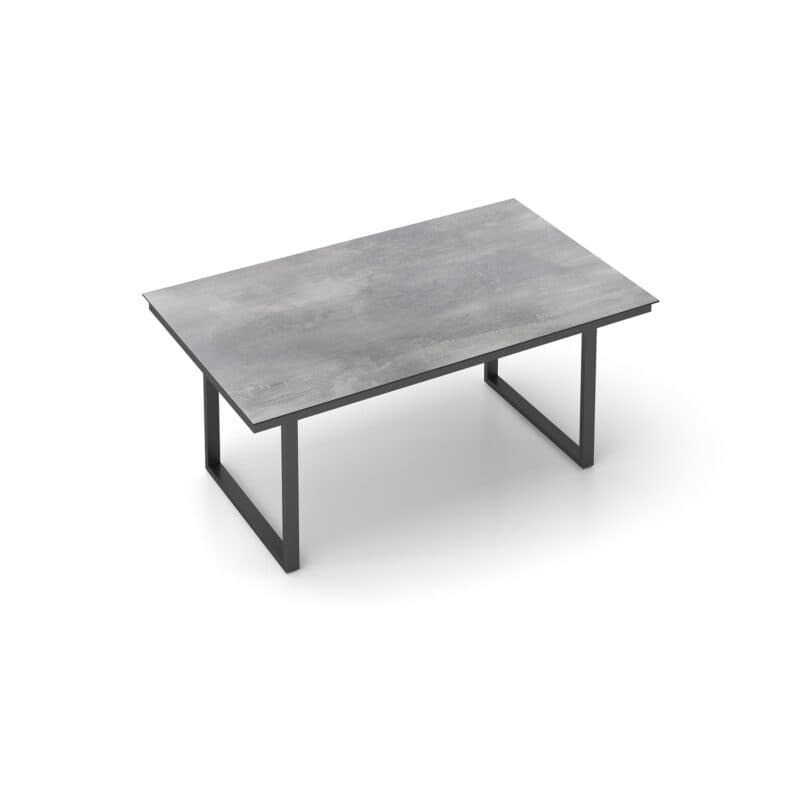 Kettler "Skate" Gartentisch Casual Dining, Gestell Aluminium anthrazit, Tischplatte HPL silber-grau, 160x95 cm, Höhe ca. 68 cm