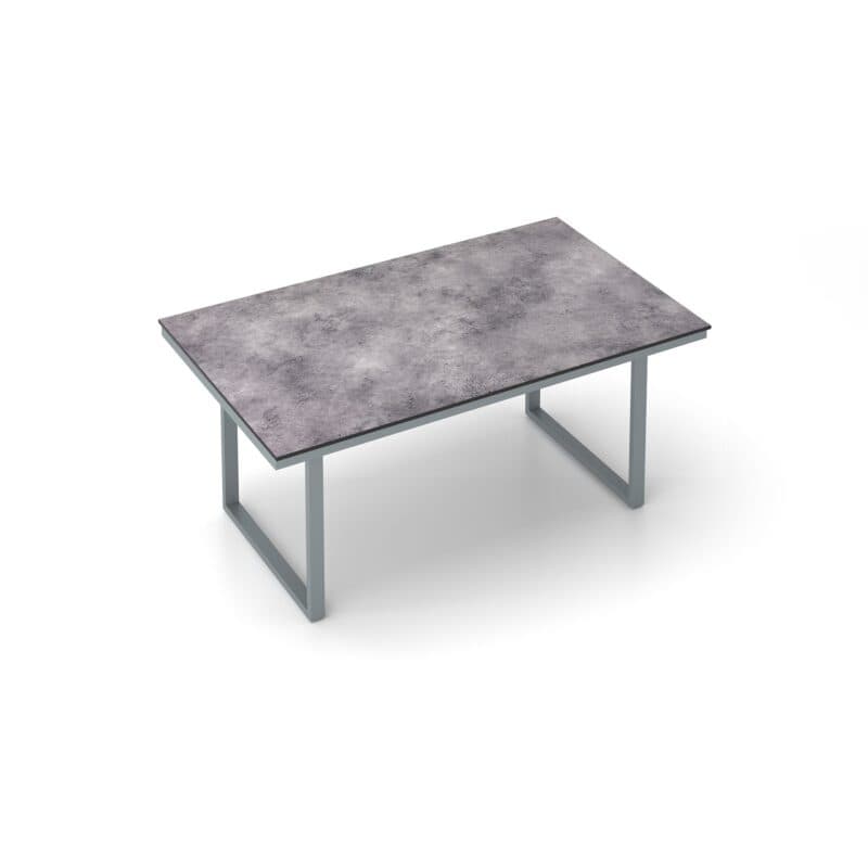 Kettler "Skate" Gartentisch Casual Dining, Gestell Aluminium silber, Tischplatte HPL anthrazit, 160x95 cm, Höhe ca. 68 cm