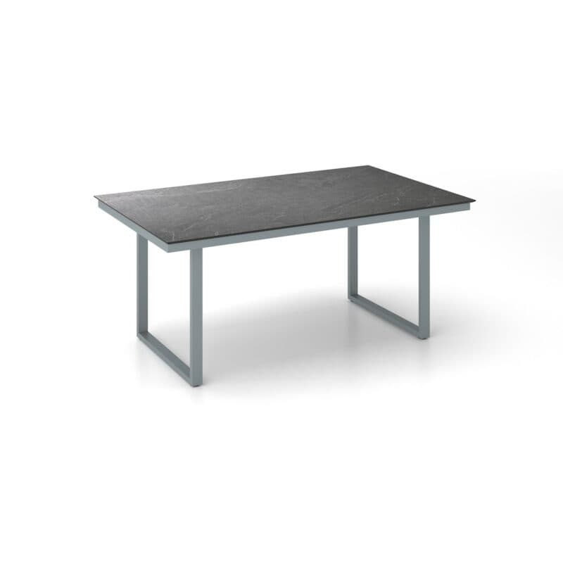 Kettler "Skate" Gartentisch Casual Dining, Gestell Aluminium silber, Tischplatte HPL Jura anthrazit, 160x95 cm, Höhe ca. 68 cm