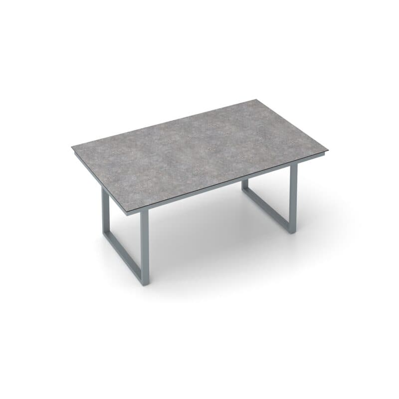 Kettler "Skate" Gartentisch Casual Dining, Gestell Aluminium silber, Tischplatte HPL Kalksandstein, 160x95 cm, Höhe ca. 68 cm