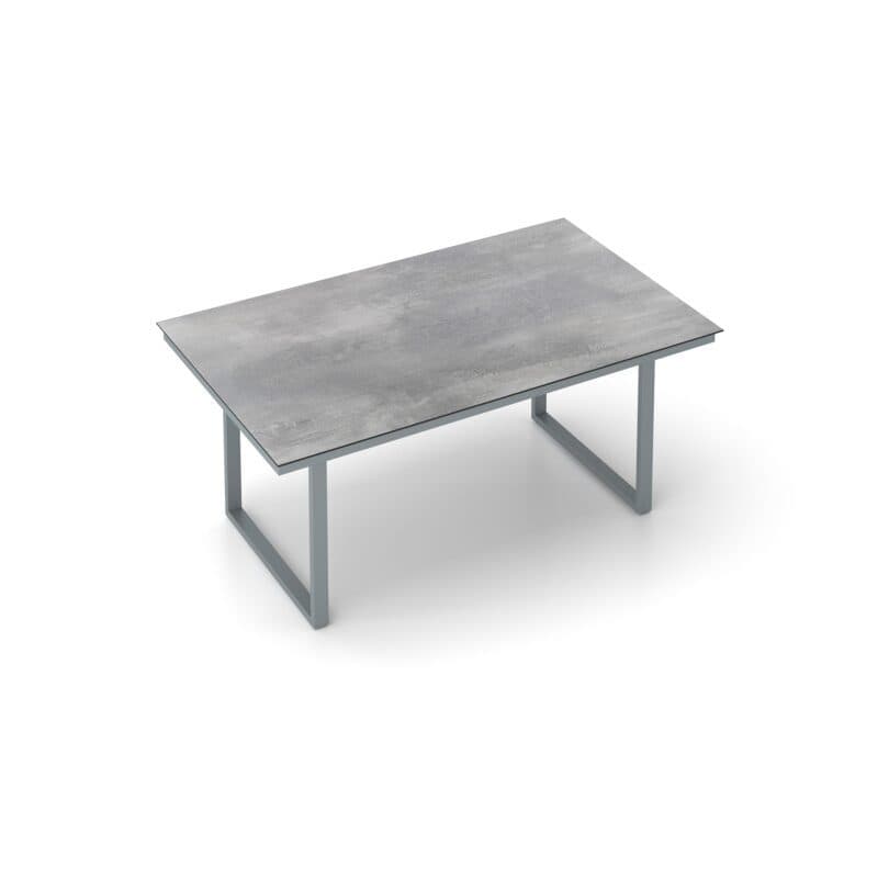 Kettler "Skate" Gartentisch Casual Dining, Gestell Aluminium silber, Tischplatte HPL silber-grau, 160x95 cm, Höhe ca. 68 cm