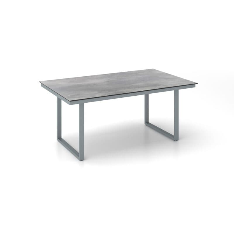Kettler "Skate" Gartentisch Casual Dining, Gestell Aluminium silber, Tischplatte HPL silber-grau, 160x95 cm, Höhe ca. 68 cm