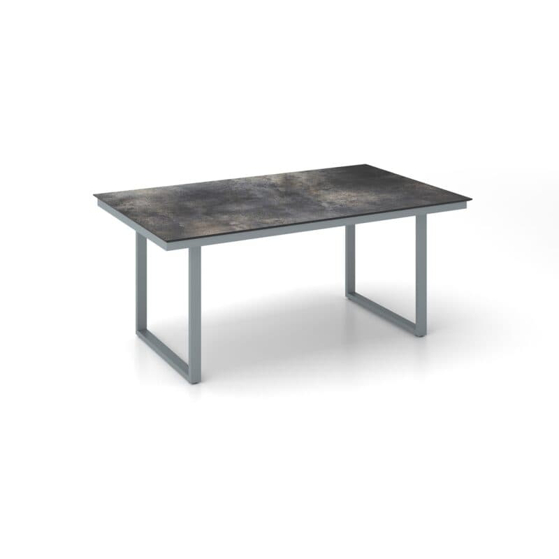 Kettler "Skate" Gartentisch Casual Dining, Gestell Aluminium silber, Tischplatte HPL Titanit anthrazit, 160x95 cm, Höhe ca. 68 cm