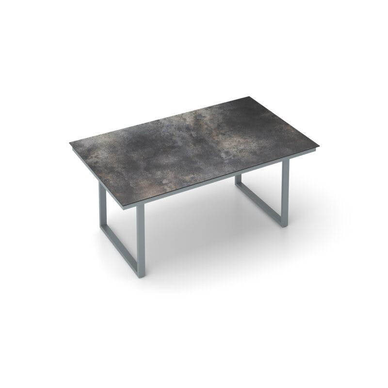 Kettler "Skate" Gartentisch Casual Dining, Gestell Aluminium silber, Tischplatte HPL Titanit anthrazit, 160x95 cm, Höhe ca. 68 cm