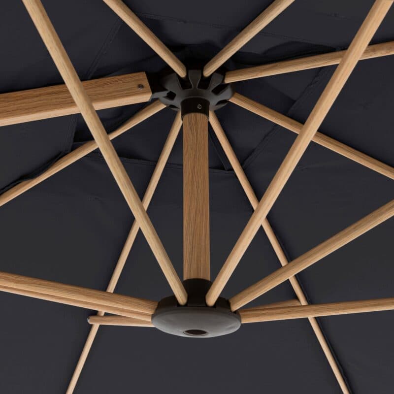 Doppler "Alu Wood Pendel AX Ultra" Ampelschirm 300x220 cm, Farbe 840 Anthrazit