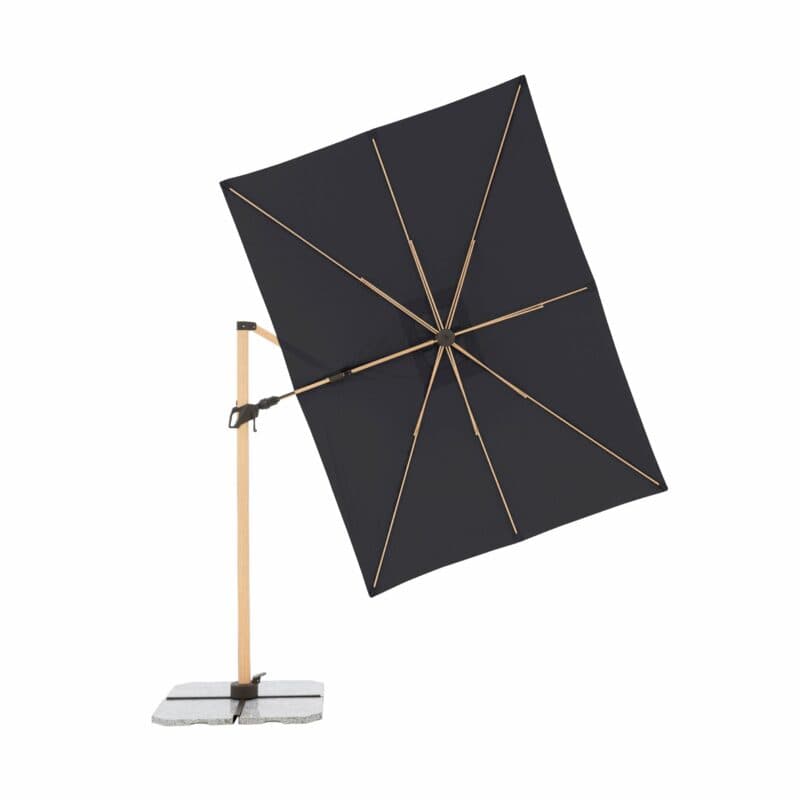 Doppler "Alu Wood Pendel AX Ultra" Ampelschirm 300x220 cm, Farbe 840 Anthrazit