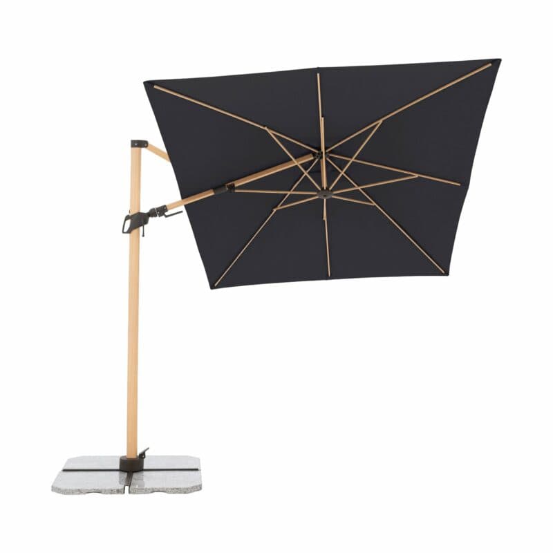 Doppler "Alu Wood Pendel AX Ultra" Ampelschirm 300x220 cm, Farbe 840 Anthrazit