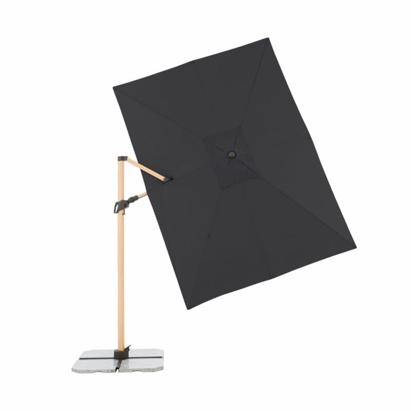 Doppler "Alu Wood Pendel AX Ultra" Ampelschirm 300x220 cm, Farbe 840 Anthrazit