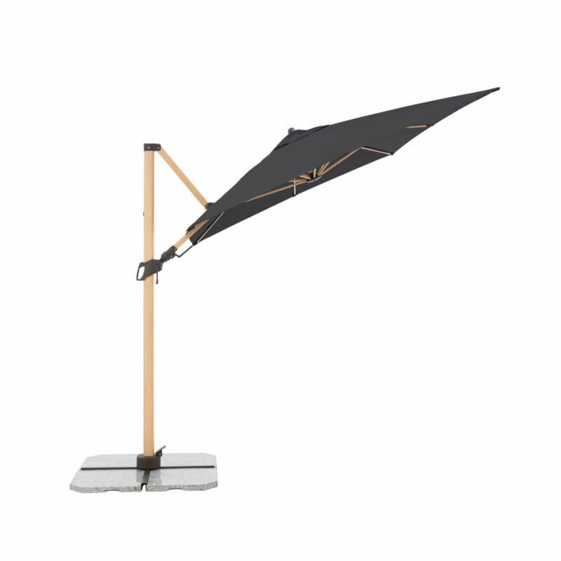 Doppler "Alu Wood Pendel AX Ultra" Ampelschirm 300x220 cm, Farbe 840 Anthrazit