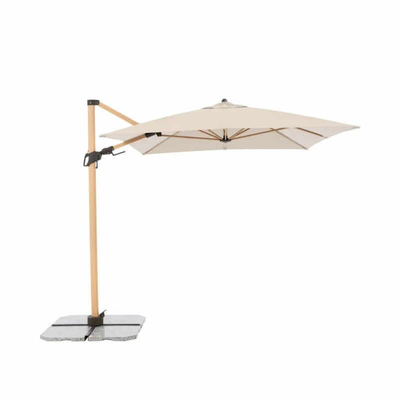 Doppler "Alu Wood Pendel AX Ultra" Ampelschirm 300x220 cm, Farbe 820 Natur