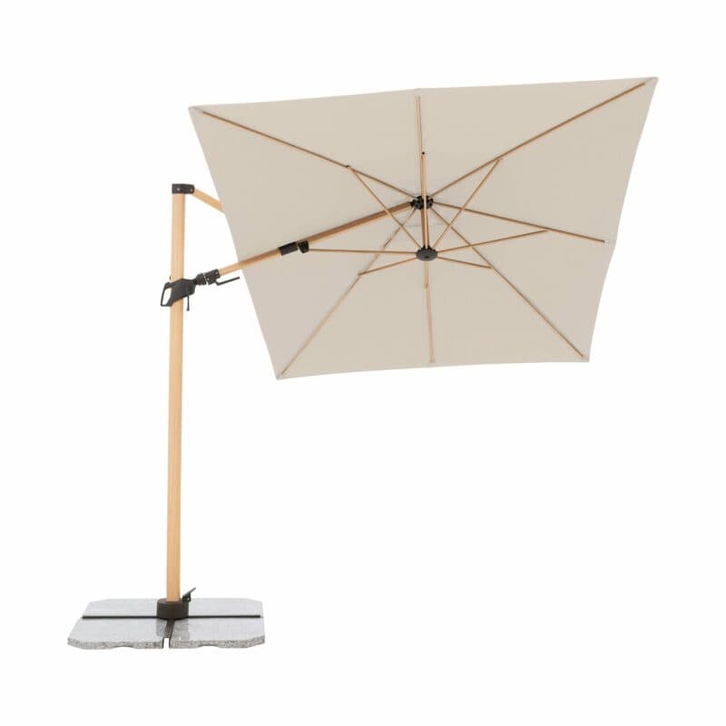 Doppler "Alu Wood Pendel AX Ultra" Ampelschirm 300x220 cm, Farbe 820 Natur