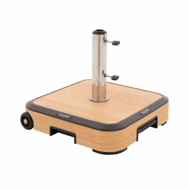 Doppler "Alu Wood" Schirmsockel mit Aluminium-Hülle, Gewicht 50 kg