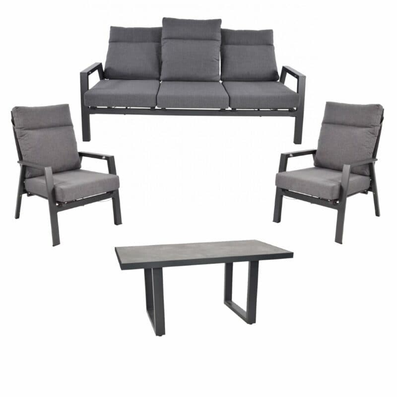 Lesli Living Casual-Diningset mit Loungesofa und Loungesessel "Ohio" und Casual-Diningtisch "Murcia"