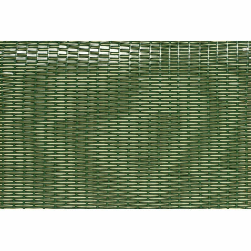 Sonnenpartner Strandkorb PVC-Geflecht grün mit beigen Nadelstreifen