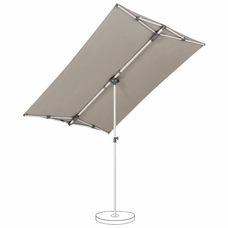 SUNCOMFORT® by GLATZ "Flex-Roof", Sonnenschirm, Dessin 053 - Light taupe