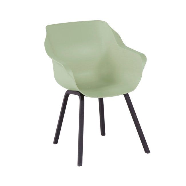 Hartman "Sophie Element" Armchair, Gestell Aluminium carbon black, Sitzfläche Kunststoff french green