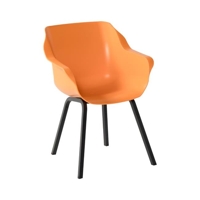 Hartman "Sophie Element" Armchair, Gestell Teakholz, Sitzfläche Kunststoff indian orange