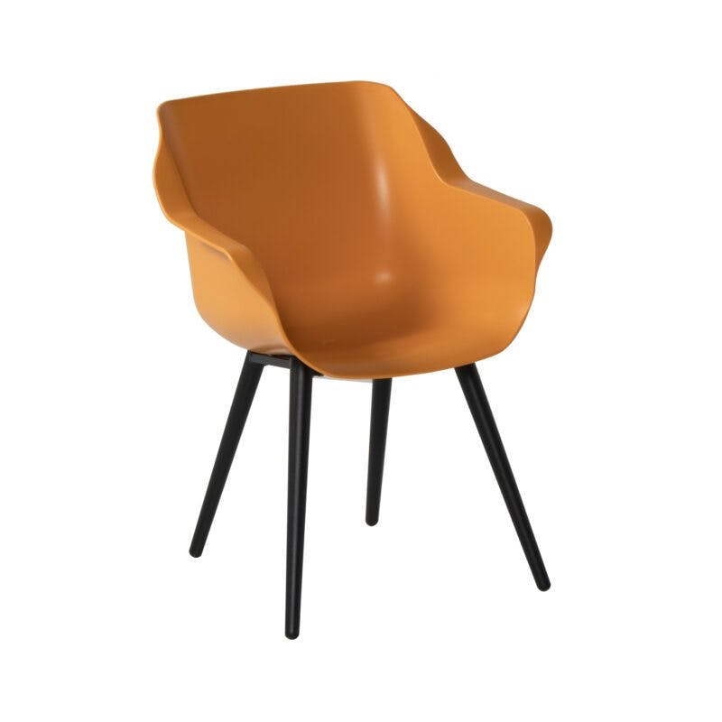 Hartman "Sophie Studio" Armchair, Gestell carbon black, Sitzfläche Kunststoff indian orange