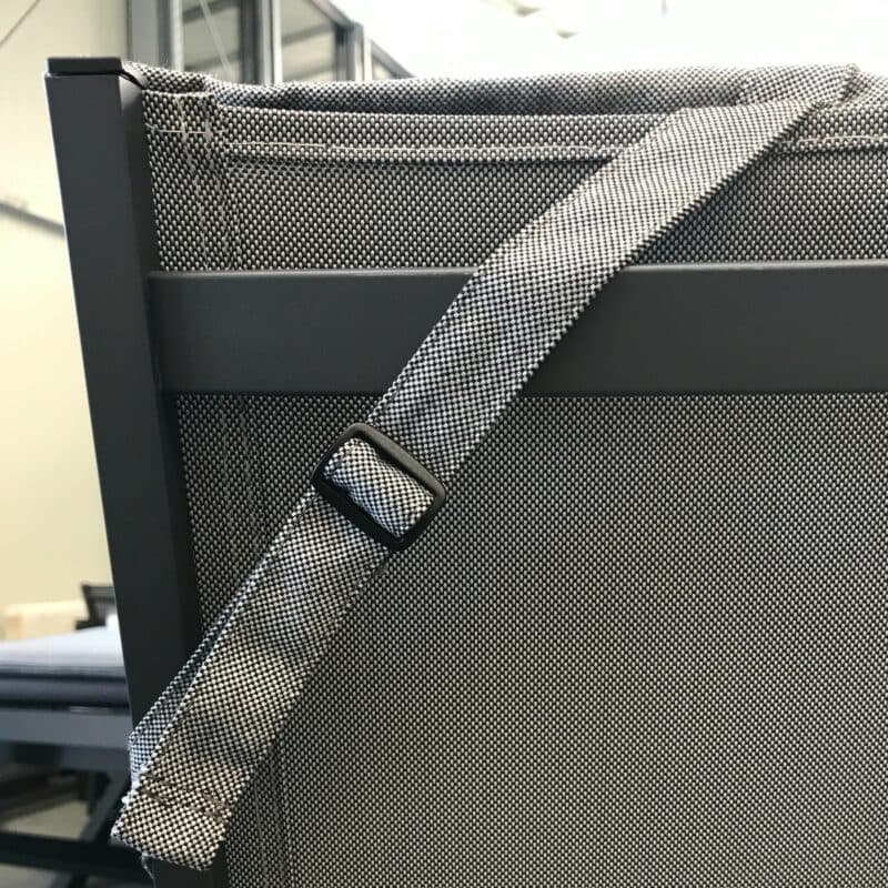 Stern Auflage für Hochlehner, 100% Polyacryl, seidengrau, mit verstellbaren Haltebändern