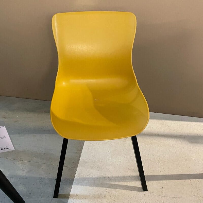 Hartman "Sophie Element" Dining Chair, Gestell Aluminium carbon black, Sitzschale curry yellow - Ausstellung Lauchringen