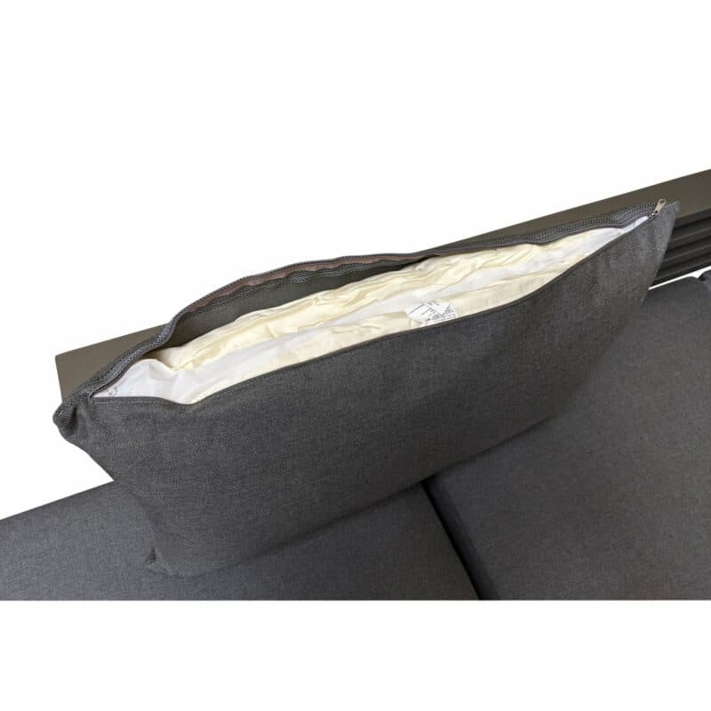 Stern "New Holly" Lounge im Best-of Set, Aluminium anthrazit, Textilen karbon, Bezug Outdoorstoff schiefergrau, Innenseite Kissen