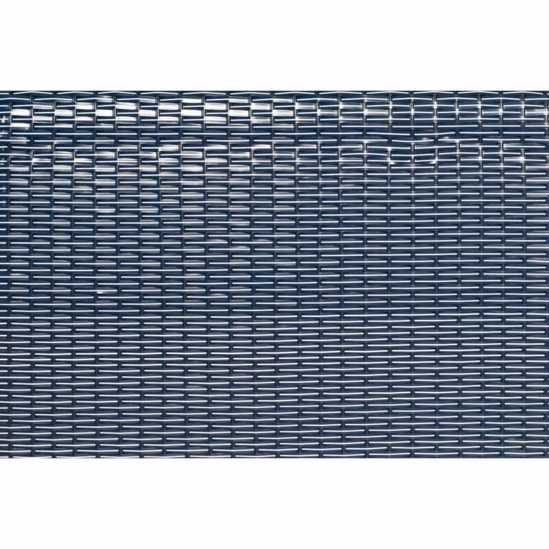 Sonnenpartner Strandkorb PVC-Kunststoffgeflecht blau mit weißen Nadelstreifen