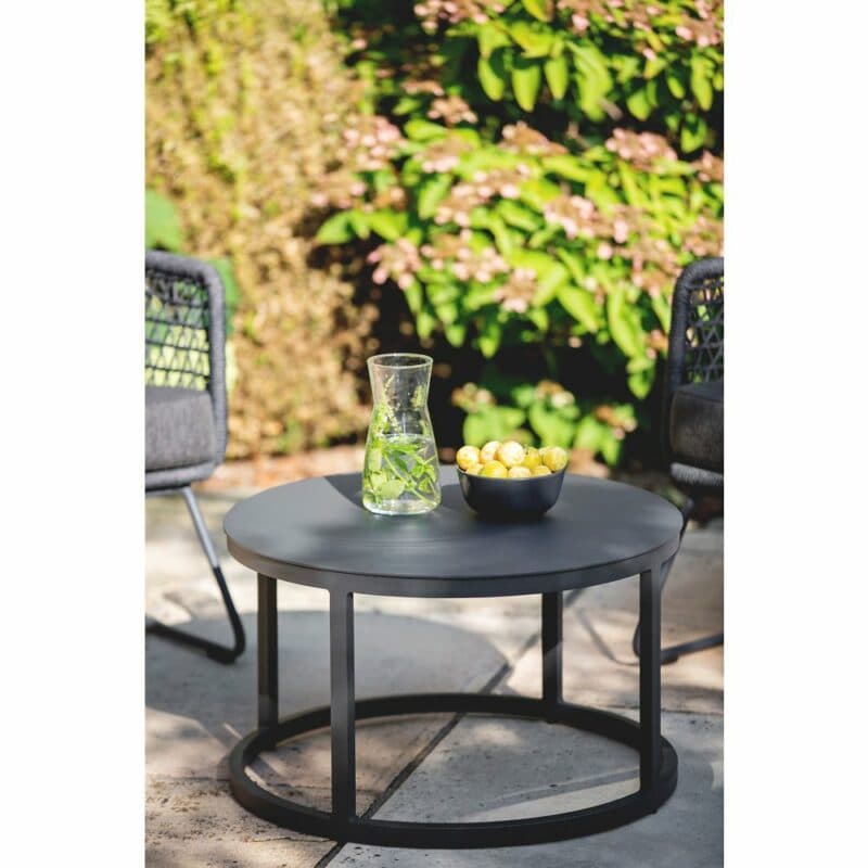Niehoff "Serra" Loungetisch, Aluminium anthrazit, Ø 60 cm