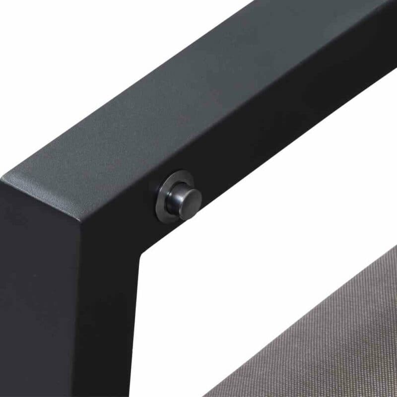 Siena Garden "Corido" Loungesofa 2-Sitzer, Gestell Aluminium anthrazit matt, Armlehne mit Knopf zum Verstellen der Rückenlehne