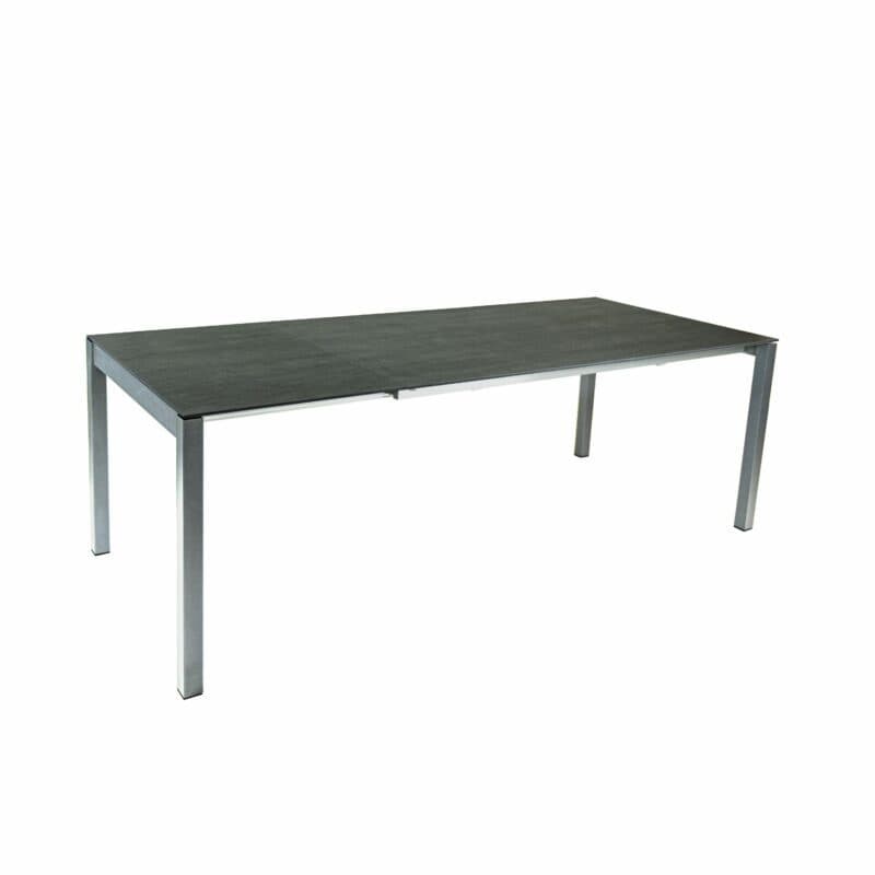 SIT Mobilia "Etna" Ausziehtisch, Gestell Edelstahl gebürstet, Tischplatten-Dekor nicht verbindlich, 160/220x95 cm