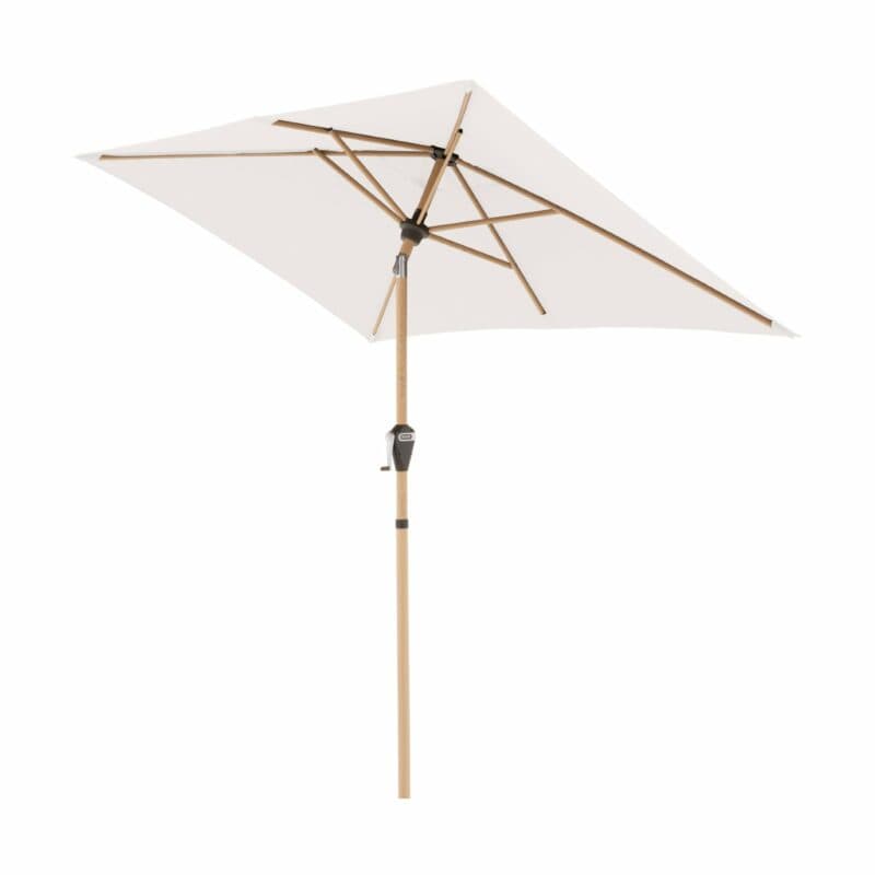 Doppler "Alu Wood Auto Tilt Ultra" Kurbelschirm 210x140 cm, Bezug Farbe Natur 820