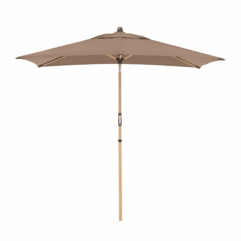 Doppler "Alu Wood Auto Tilt Ultra" Kurbelschirm 210x140 cm, Bezug Farbe Greige 846