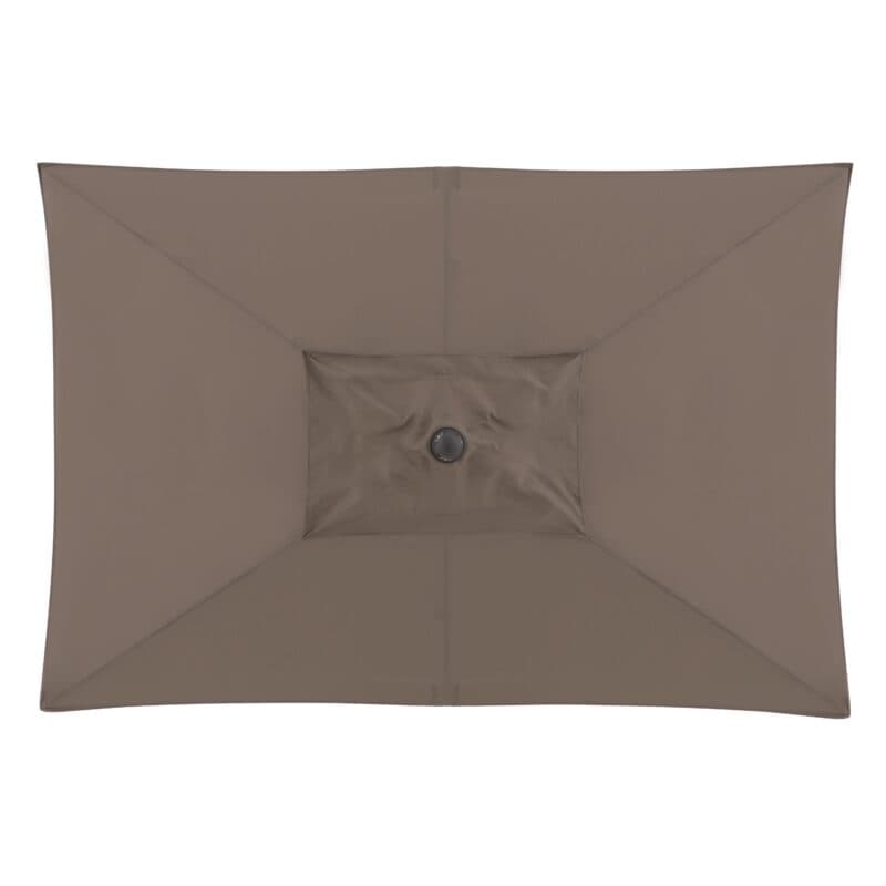 Doppler "Alu Wood Auto Tilt Ultra" Kurbelschirm 210x140 cm, Bezug Farbe Greige 846