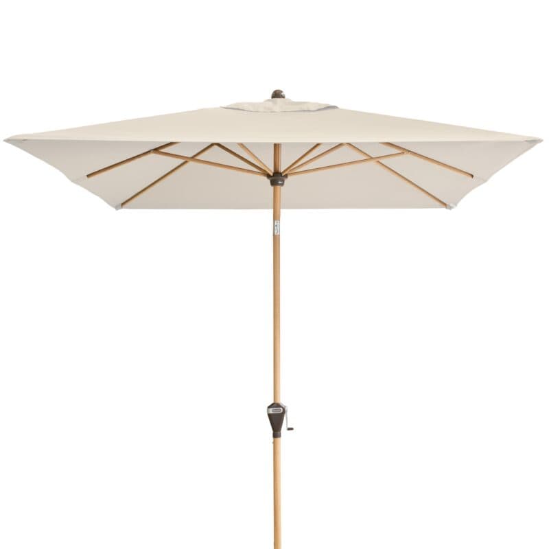 Doppler "Alu Wood Auto Tilt Ultra" Kurbelschirm eckig, 300x200 cm, Bezug Farbe Natur 820