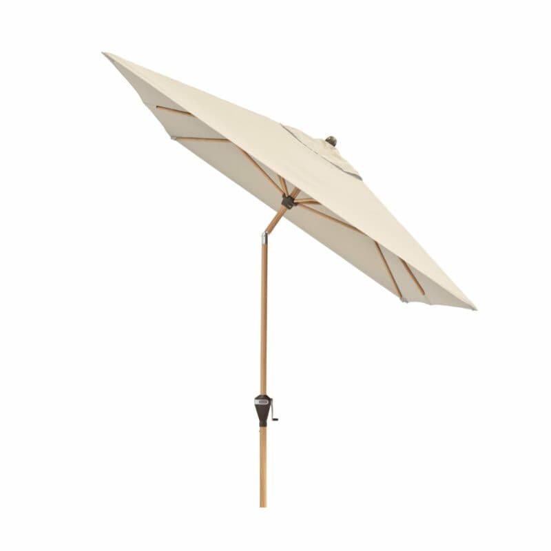 Doppler "Alu Wood Auto Tilt Ultra" Kurbelschirm eckig, 300x200 cm, Bezug Farbe Natur 820