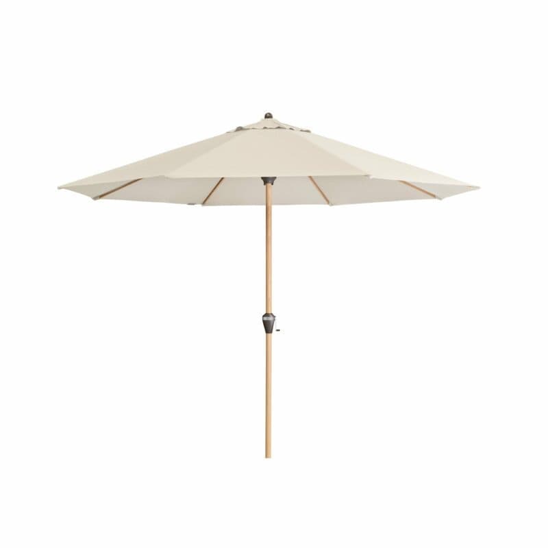 Doppler "Alu Wood Ultra Mittelmast" Kurbelschirm rund 350 cm, Bezug Farbe Natur 820