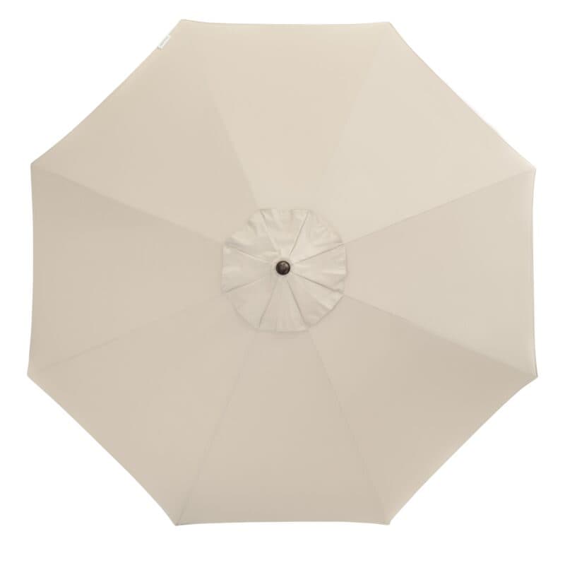 Doppler "Alu Wood Ultra Mittelmast" Kurbelschirm rund 350 cm, Bezug Farbe Natur 820