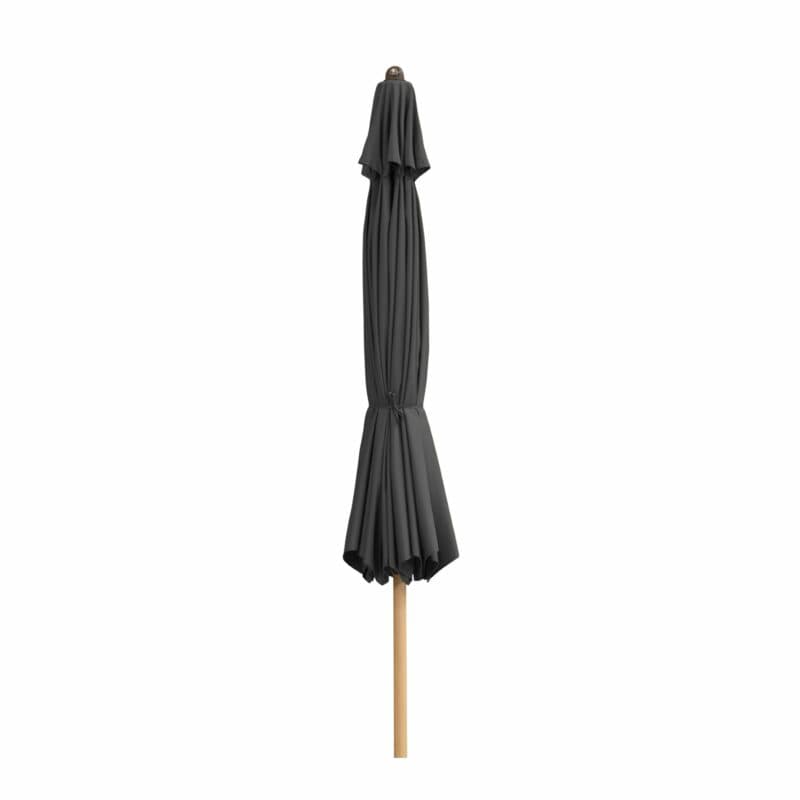 Doppler "Alu Wood Ultra Mittelmast" Kurbelschirm rund 350 cm, Bezug Farbe Anthrazit 840