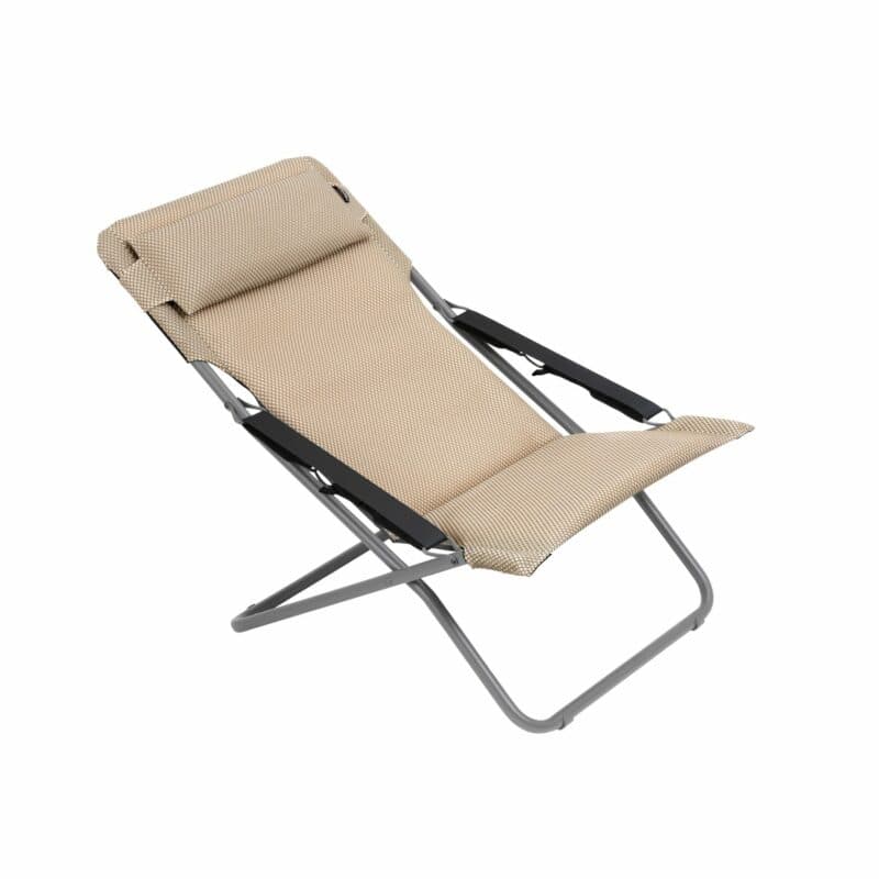Lafuma "Transabed" Liegestuhl, Gestell Stahl titane, Sitzfläche BeComfort® moka