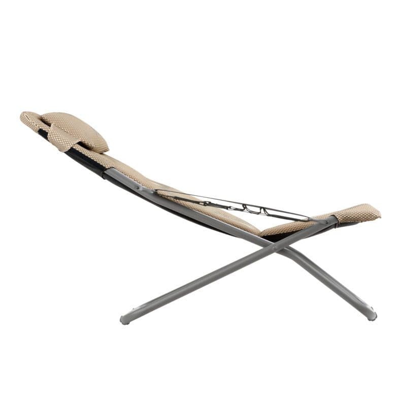 Lafuma "Transabed" Liegestuhl, Gestell Stahl titane, Sitzfläche BeComfort® moka