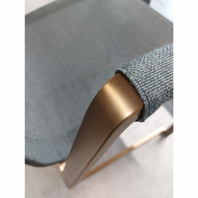 SIT Mobilia "Tinto Cobre" Freischwinger hoch, Gestell Edelstahl Kupfer verchromt, Sitzfläche Batyline® Eden black