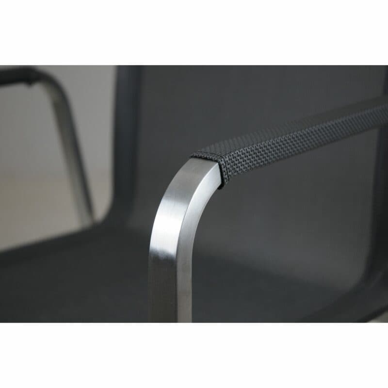 SIT Mobilia "Marseille" Stapelsessel, Gestell Edelstahl gebürstet, Sitzfläche Batyline® Eden black