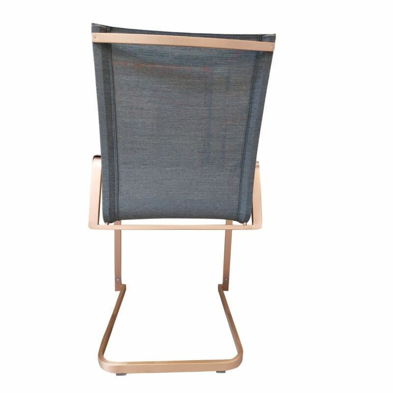 SIT Mobilia "Tinto Cobre" Freischwinger hoch, Gestell Edelstahl Kupfer verchromt, Sitzfläche Batyline® Eden black