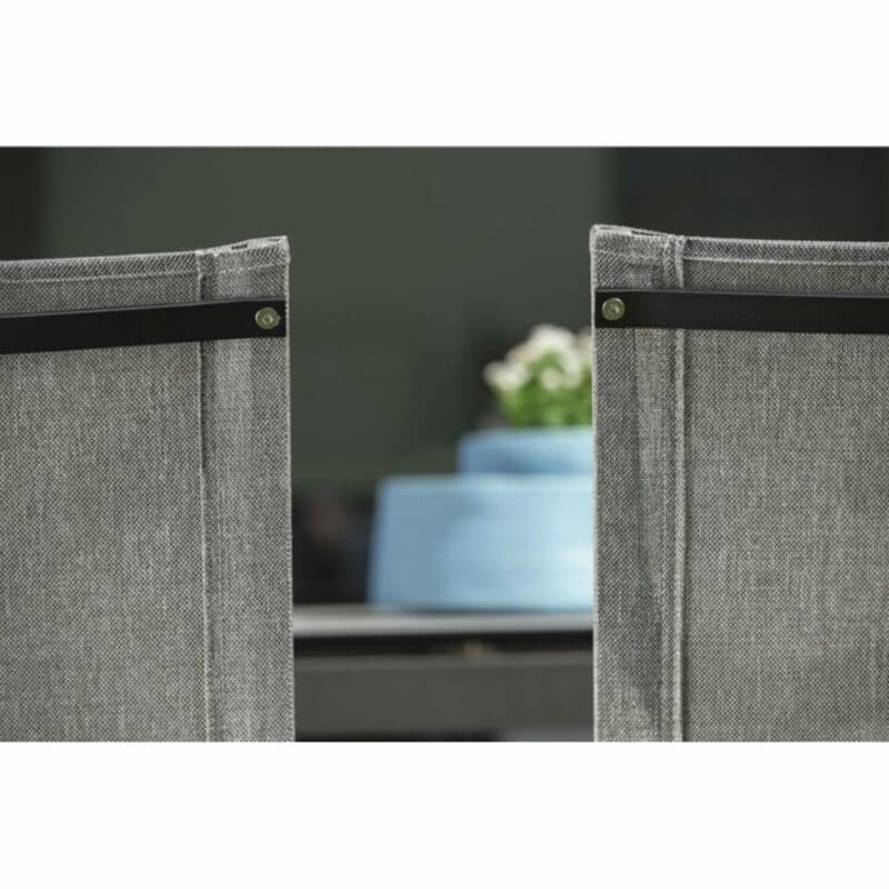 Stern "Evoee" Stapelsessel, Aluminium schwarz matt, Textilen Leinen grau