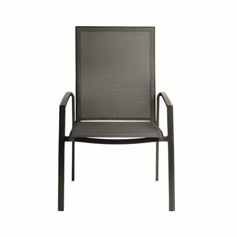 Stern "Kari+" Stapelsessel, Gestell Aluminium anthrazit, Sitzfläche Textilgewebe karbon